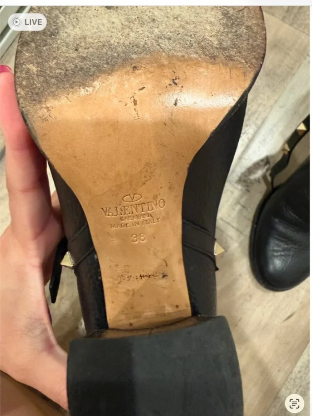 Valentino Rockstud Leather Ankle Boots - Size 38